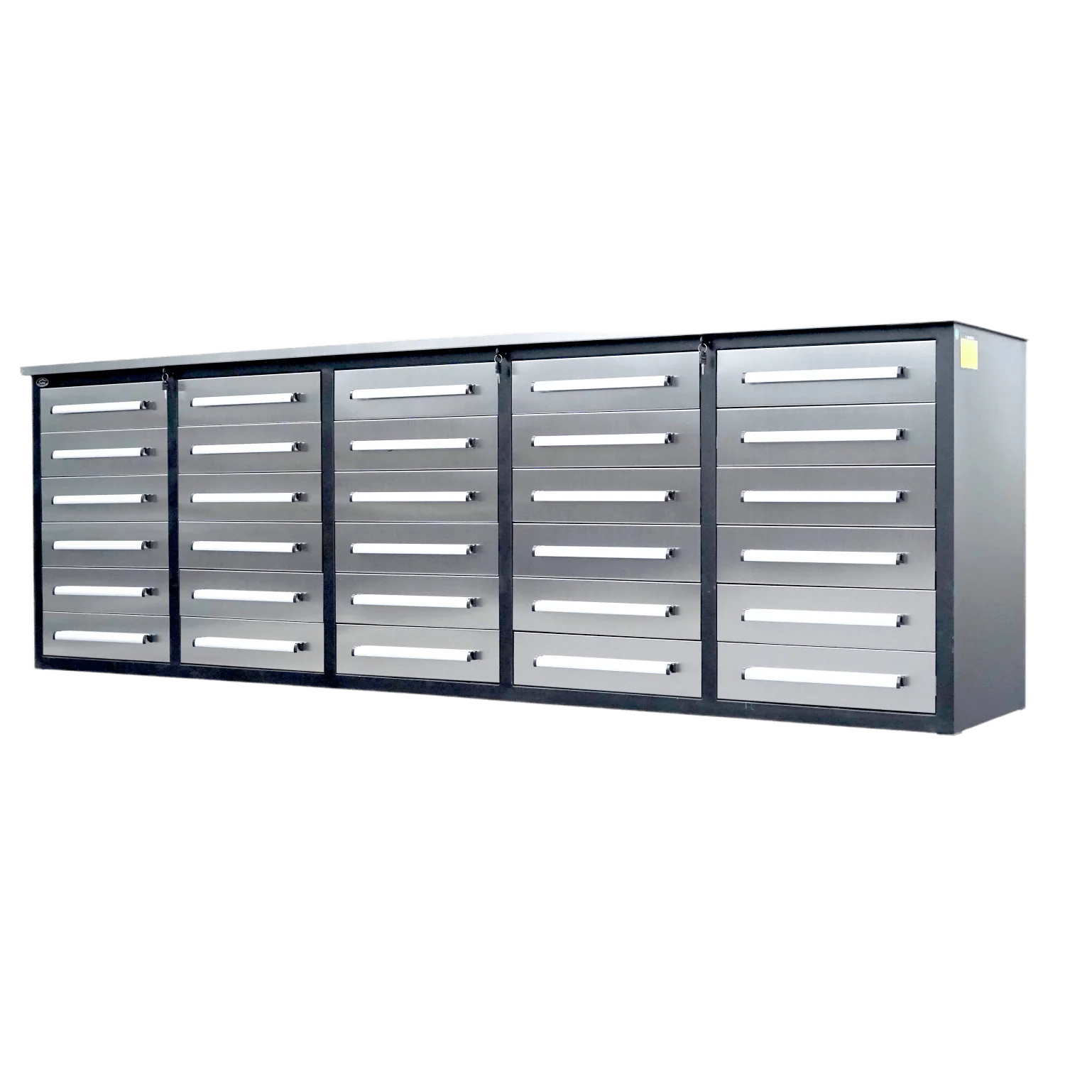 Chery Industrial Steelman 10’ Storage Cabinet with Workbench, 30 Drawers WW000188