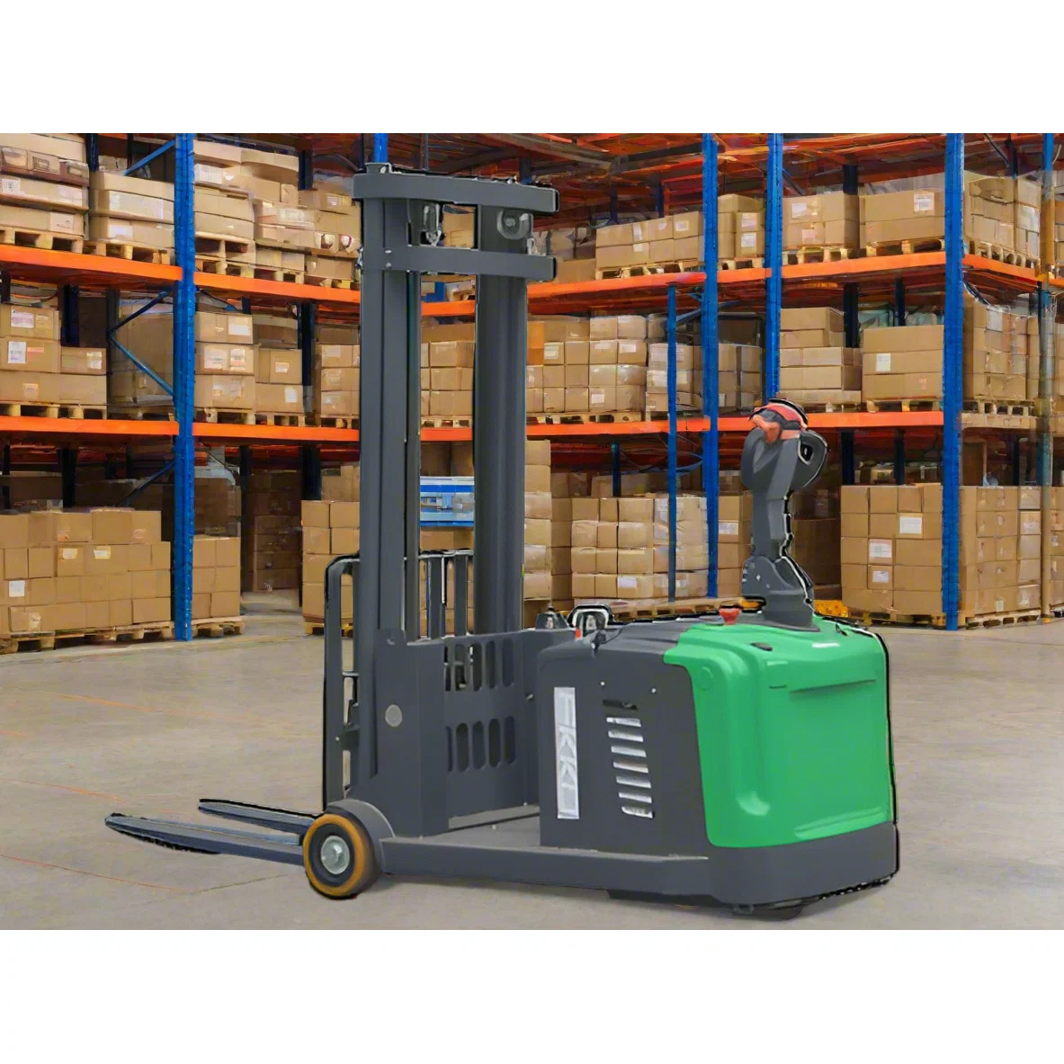 Counterbalanced Walkie Stacker | 3300 lbs Capacity | Raised Height 130'' | EKKO EK14S-130LI
