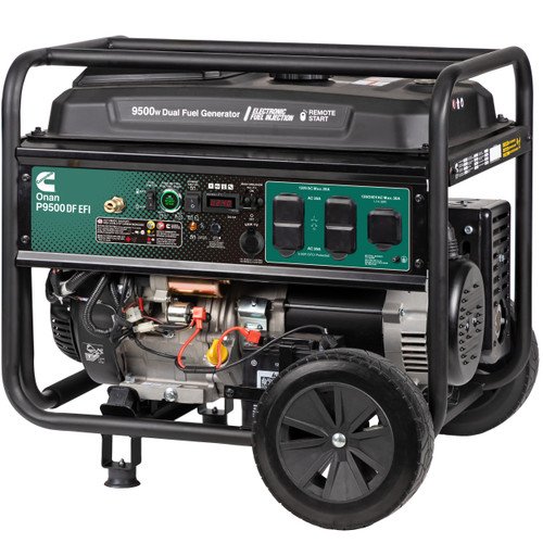 Cummins Onan P9500DF 7500W EFI Dual Fuel Electric Start Portable Generator (CARB Compliant)