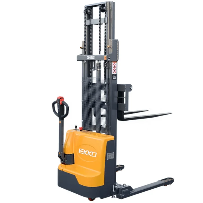 Ekko 2,640 lb Electric Straddle Stacker – 138" Max Lift Height | EB12E-138