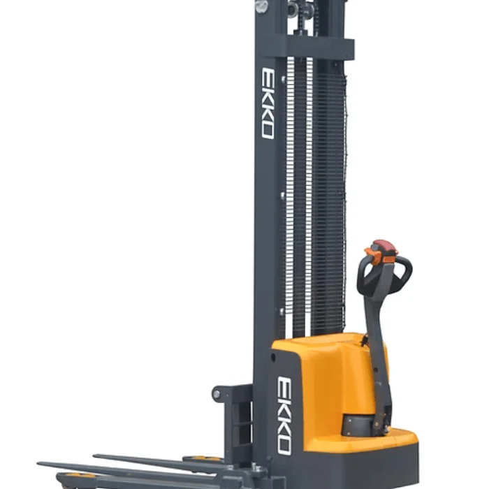 Ekko 2,800 lb Electric Straddle Stacker – 119" Max Lift Height | EB13E