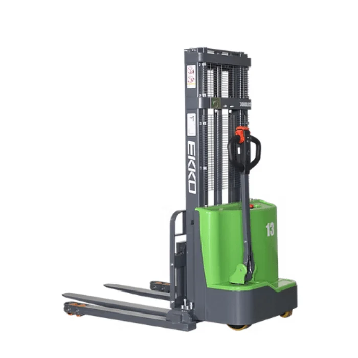 Ekko 2,800 lb Li-Ion Electric Straddle Stacker – Max Lift Heights (138" or 145") | EB13C-138LI