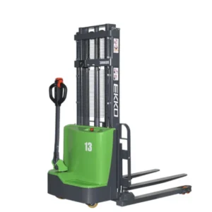 Ekko 2,800 lb Li-Ion Electric Straddle Stacker – Max Lift Heights (98" or 118") | EB13C-98LI