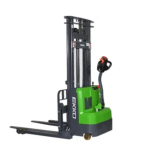Ekko 3,000 lb Li-Ion Electric Straddle Stacker – Max Lift Heights (98" or 118") | EB14C-98LI