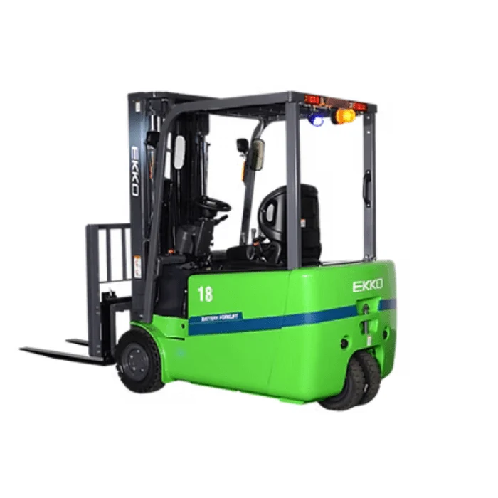 Ekko 4,000 lb 3-Wheel Electric Forklift – 185" Max Lift Height | EK18AT-185Li