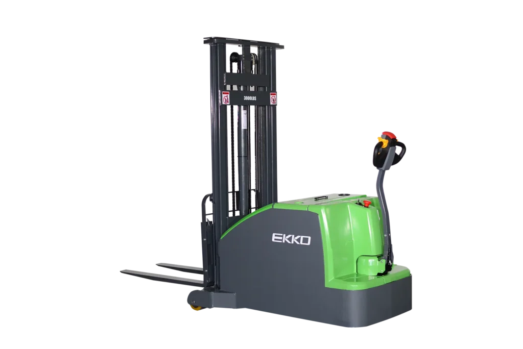 EKKO Lithium Counterbalanced Walkie Stacker 3000 lbs Capacity 130" Raised Height EK14CS-130Li
