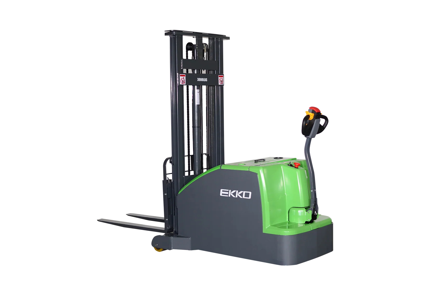 EKKO Lithium Counterbalanced Walkie Stacker 3000 lbs Capacity 130" Raised Height EK14CS-130Li