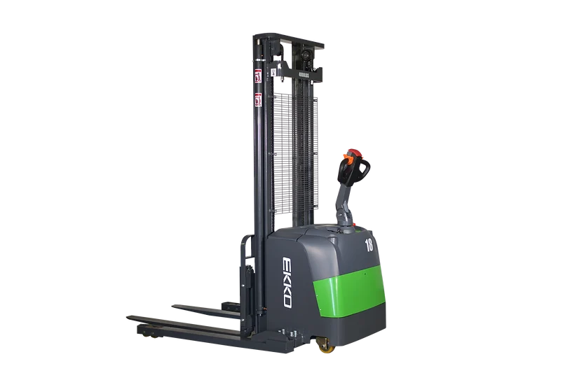 EKKO Lithium Straddle Stacker 4000 lb Capacity 145" Lift EB18C-145LI