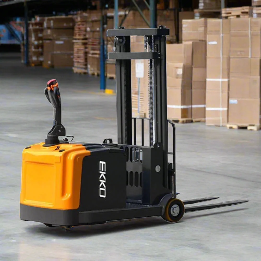 Electric Counterbalanced Walkie Stacker | 3300 lbs. Capacity |Lifting Height 118''| EKKO EK14