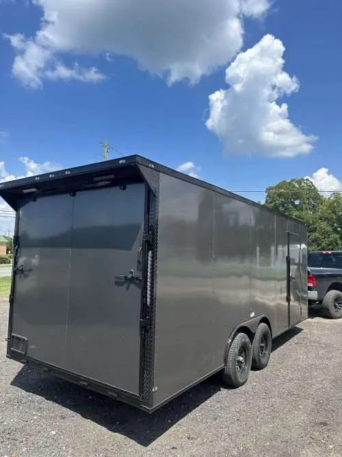 Hook and Line Cargo 8.5 x 20 Custom Blackout Enclosed Race Trailer
