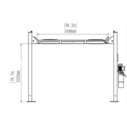 KT-4H110 11,000lbs 4 Post Lift - Image 7