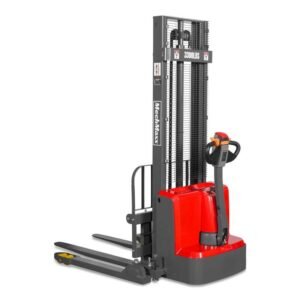 MechMaxx 202010 F33-118S Electric Straddle Stacker 3300 lb Capacity 118" Lift Adjustable Forks & Legs (SKU: 202010)