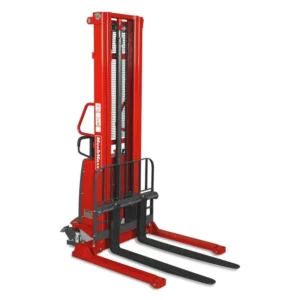 MechMaxx 202012 S33-138S Semi-Electric Straddle Stacker 3300 lb 138" Lift Adjustable Forks & Legs