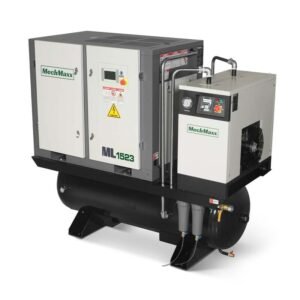 MechMaxx 300010 15HP Rotary Screw Air Compressor with Dryer & 105-Gal Tank – 45.9 CFM Industrial Air System