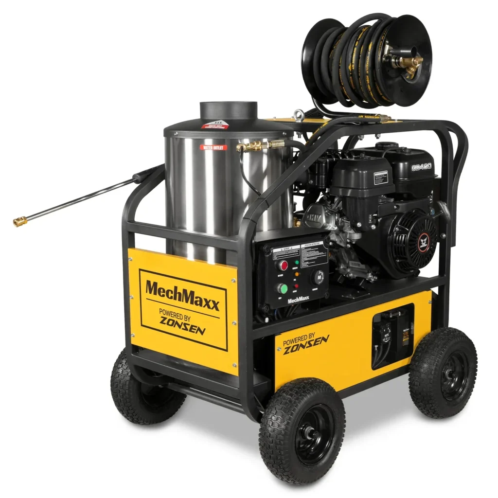 MechMaxx 4000 PSI 4 GPM ZONSEN E-Start Engine Hot Water Pressure Washer with Hose Reel, HPW40D