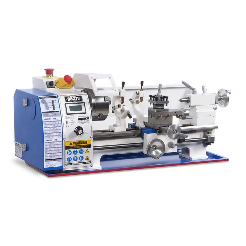 MechMaxx 500004 0831VD 8" x 16" Mini Metal Lathe with DRO – 1.5HP Brushless Variable Speed Benchtop Lathe