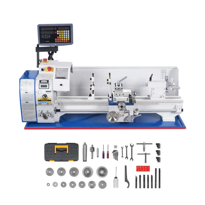 Mechmaxx 500006 10" × 30" Variable Speed Metal Lathe with DRO – 1.5 HP Precision Benchtop Lathe (Model 1030VD)