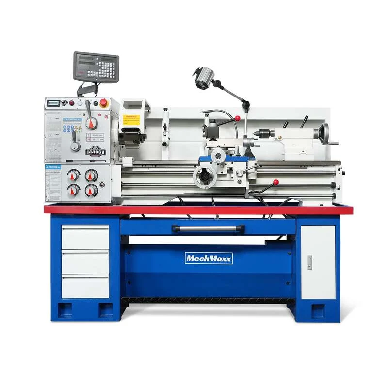 MechMaxx 500010 1440GV 14" x 40" Industrial Metal Lathe with DRO – 3HP Variable Speed Gunsmith Lathe