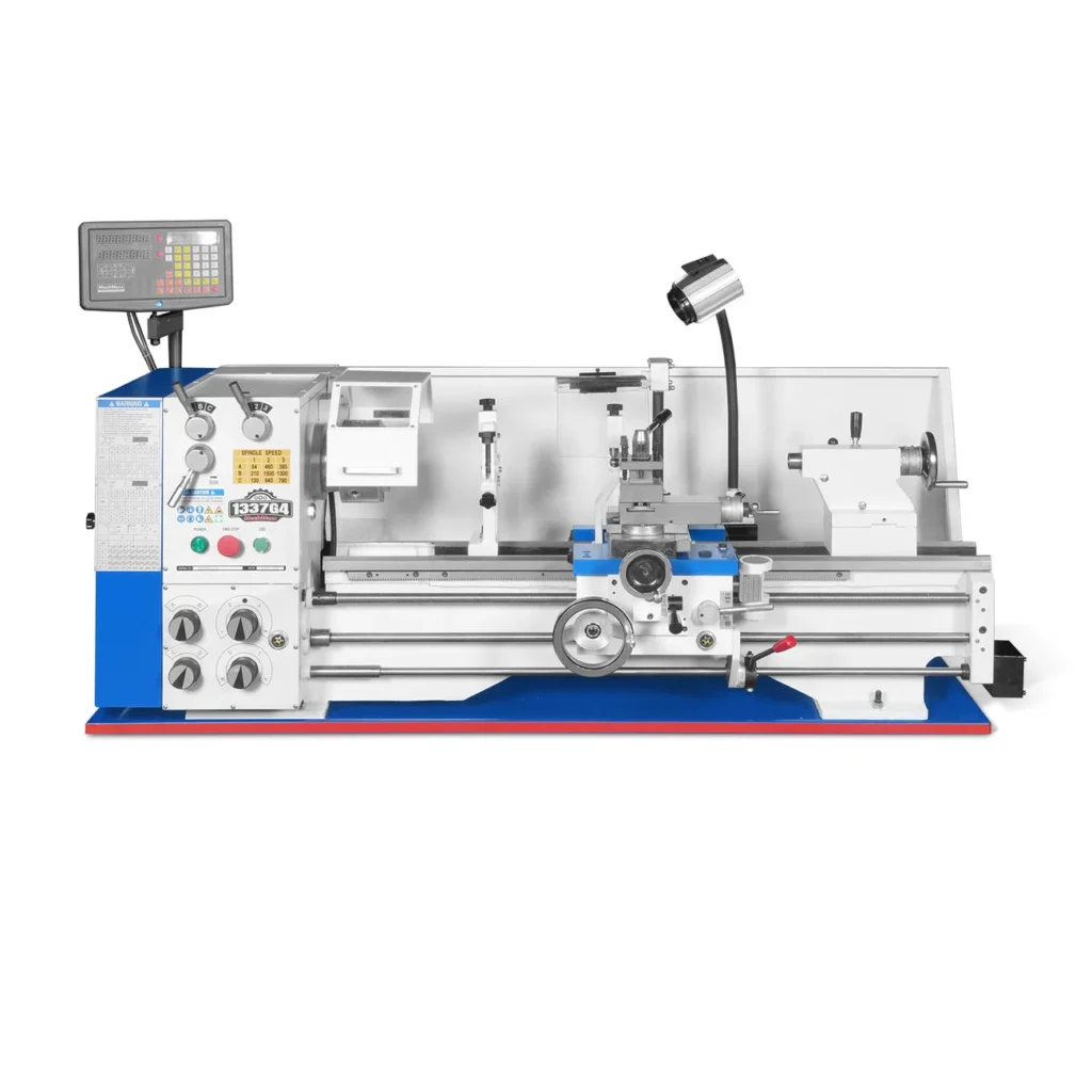 MechMaxx 500012 13" x 37" Industrial Metal Lathe – 1.5HP Variable Speed 64–1500 RPM, 4-Axis Slide