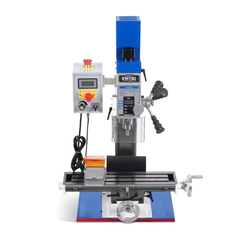 MechMaxx 500200 VM18L 6" x 20" Benchtop Mill Drill Machine – 1HP Variable Speed R8 Milling Machine