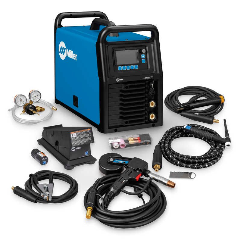 Miller Syncrowave 212 AC/DC Air Cooled TIG Welder w/Wireless Foot Control & Spool Gun - 951000253