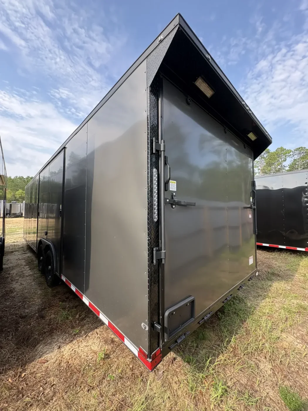 8.5x28TA2 Quality Cargo Race Trailer Charcoal Blackout Package - Gallery View 5