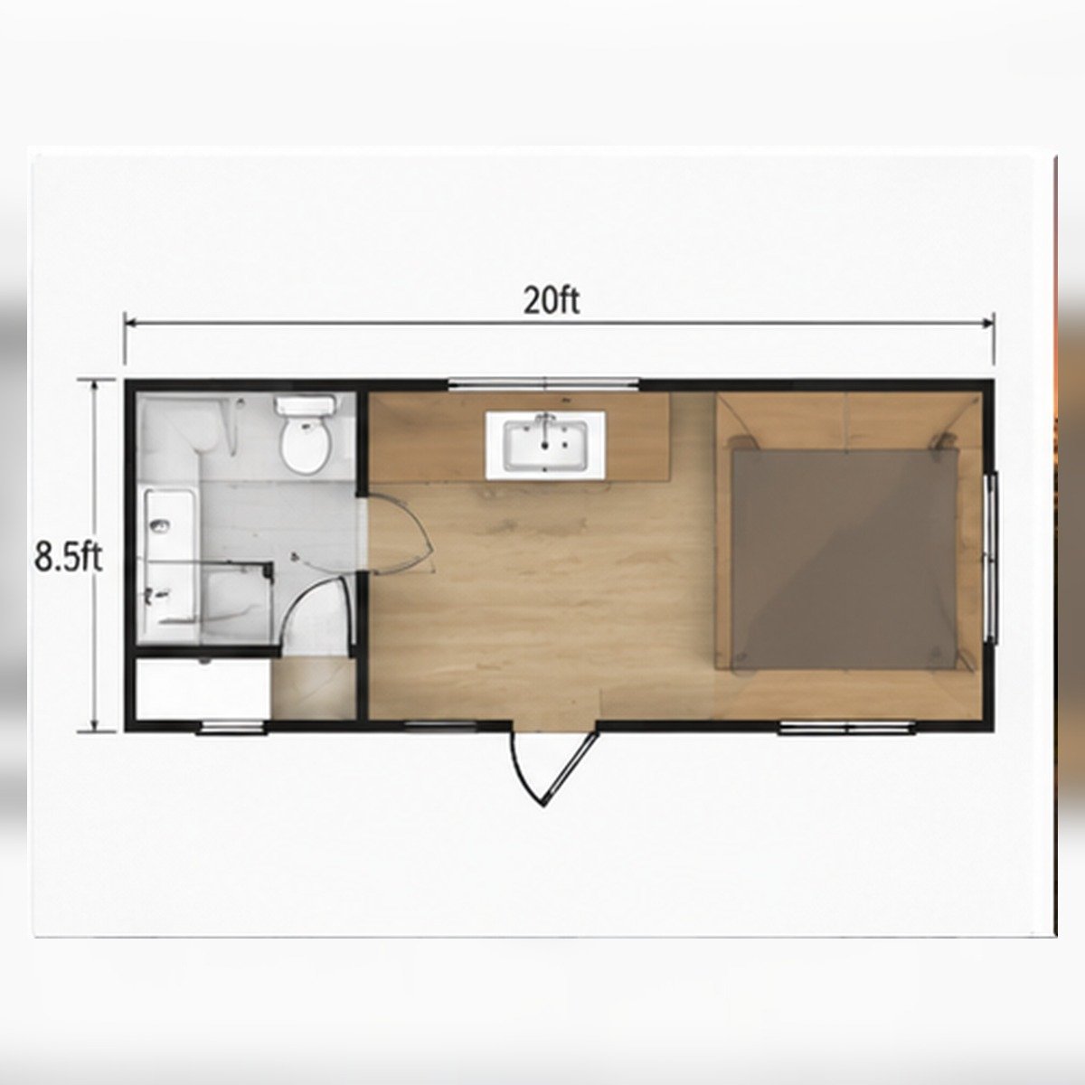 Outdoor Living and Working Tiny House 20ft - Image 5
