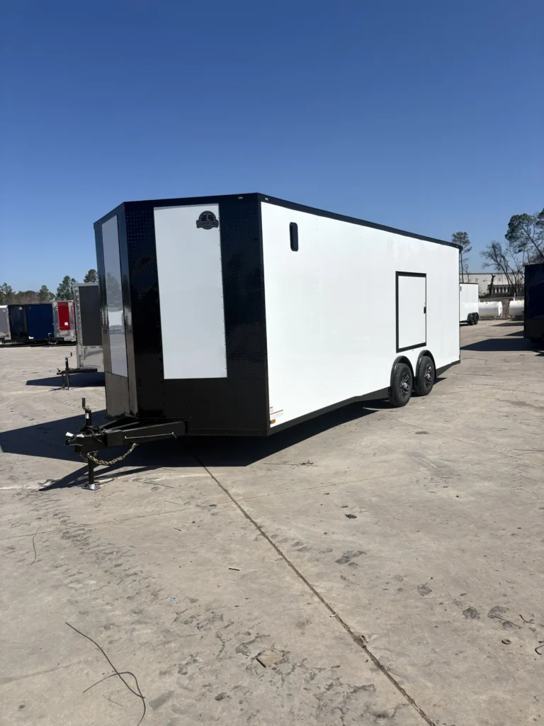 Titanium 8.5×24 White Blackout Spread axle Trailer