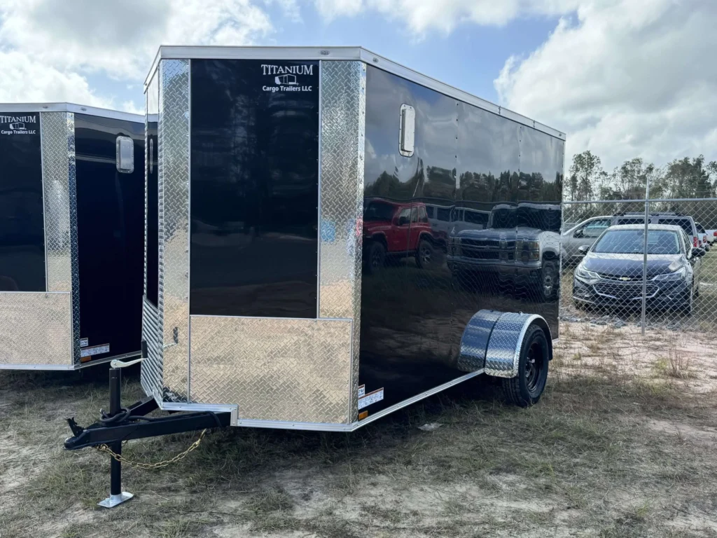 Titanium Cargo 6x12 Single Axle Black Enclosed Cargo Trailer