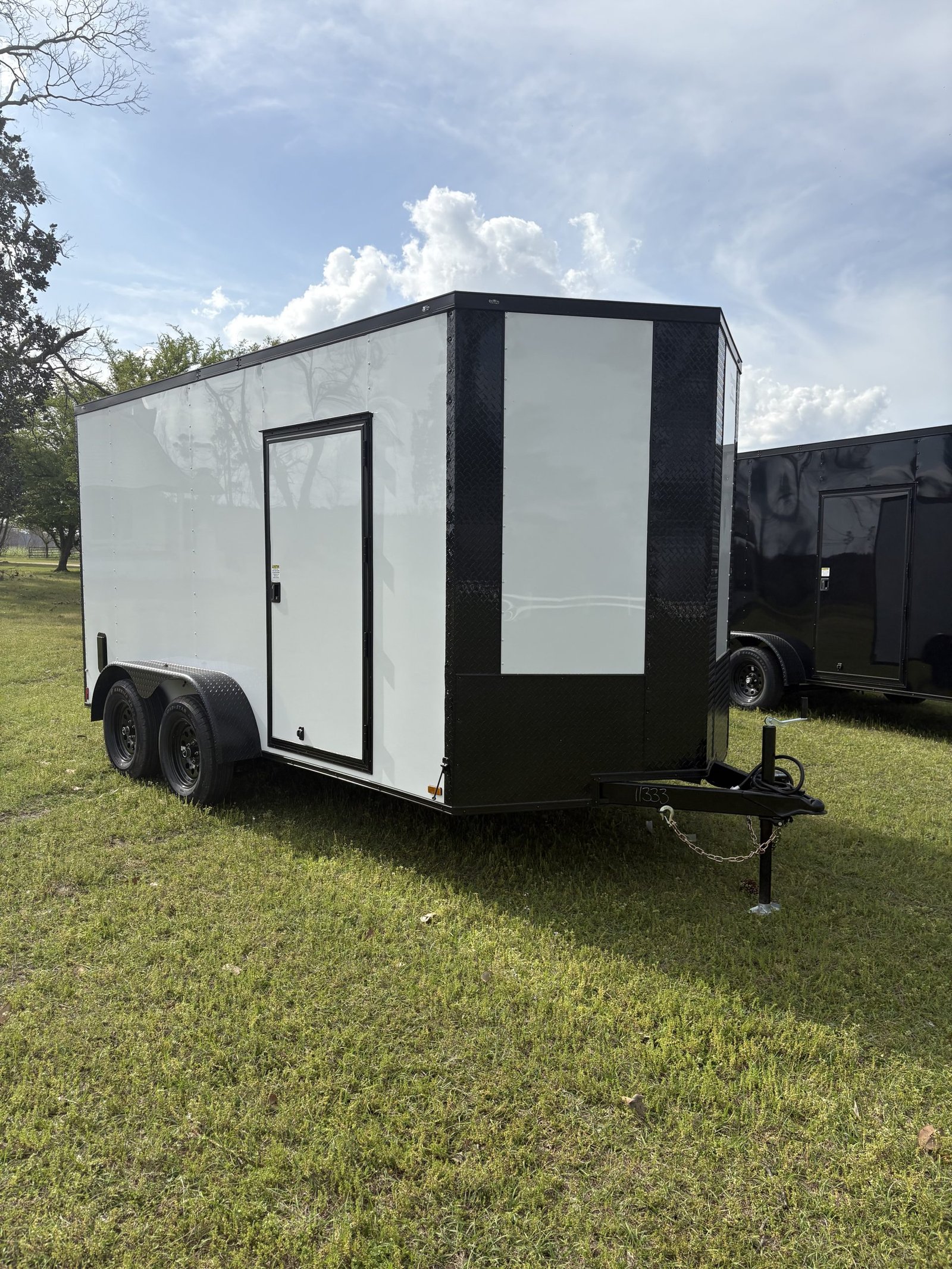 Titanium Cargo 7x14 Tandem Axle White Blackout Enclosed Cargo Trailer