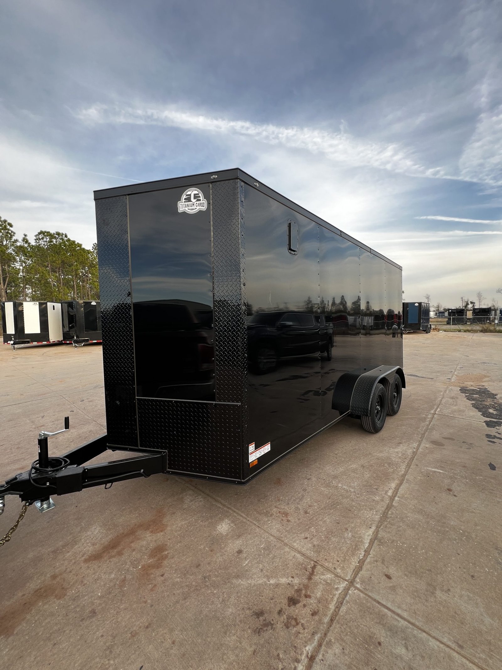 Titanium Cargo 7x16 Tandem Axle Black Blackout Enclosed Cargo Trailer