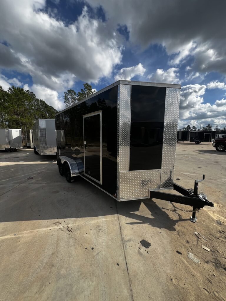 Titanium Cargo 7x16 Tandem Axle Black Enclosed Cargo Trailer