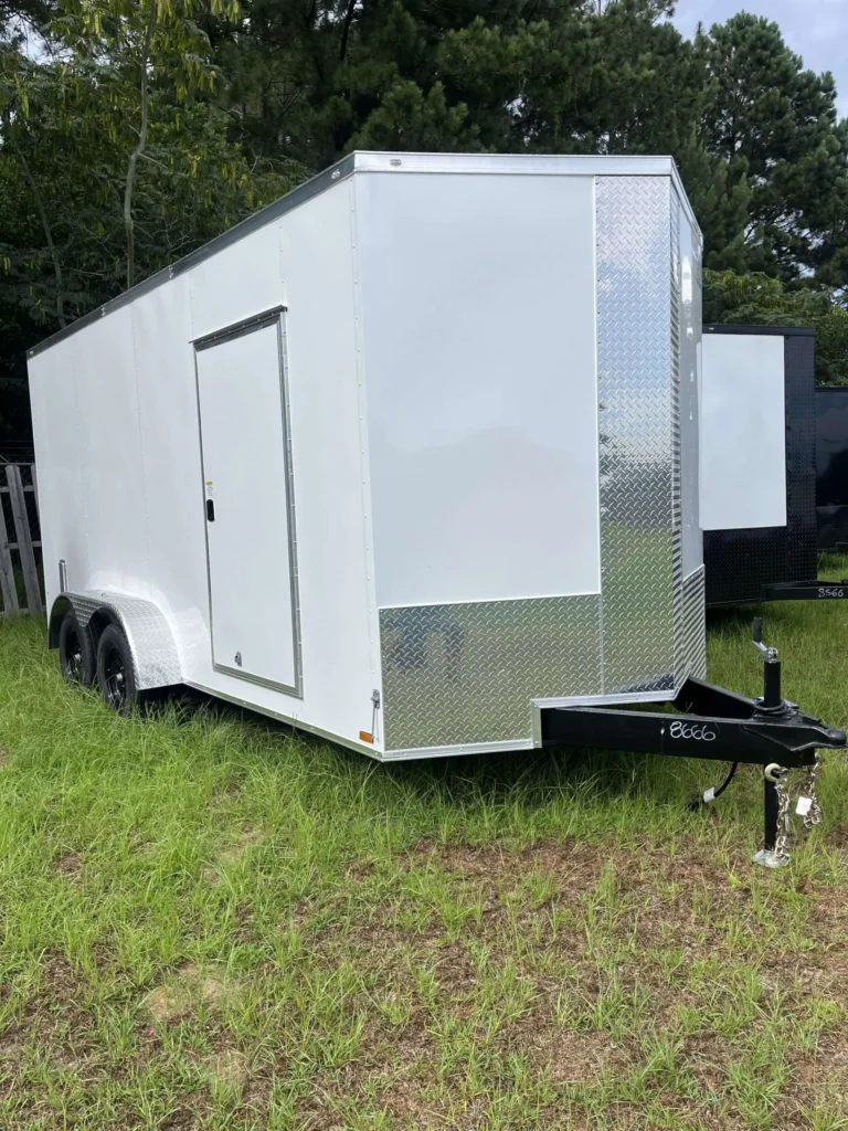 Titanium Cargo 7x16 Tandem Axle White Enclosed Cargo Trailer