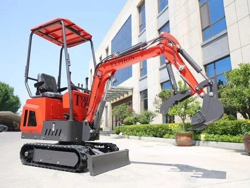 TYPHON TERROR ONE STORM Mini Excavator – 1 Ton Trench Digger with Canopy, Hydrau