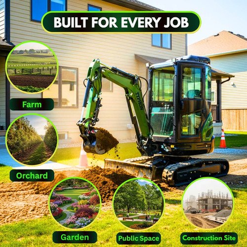 TYPHON TERROR XXV Diesel Mini Excavator 2.7 Ton, 25.1 hp Kubota D1105... - Image 6