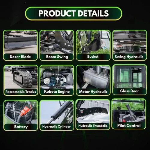 TYPHON TERROR XXV Diesel Mini Excavator 2.7 Ton, 25.1 hp Kubota D1105... - Image 8