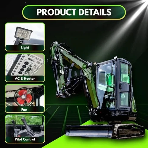 TYPHON TERROR XXV Diesel Mini Excavator 2.7 Ton, 25.1 hp Kubota D1105... - Image 9