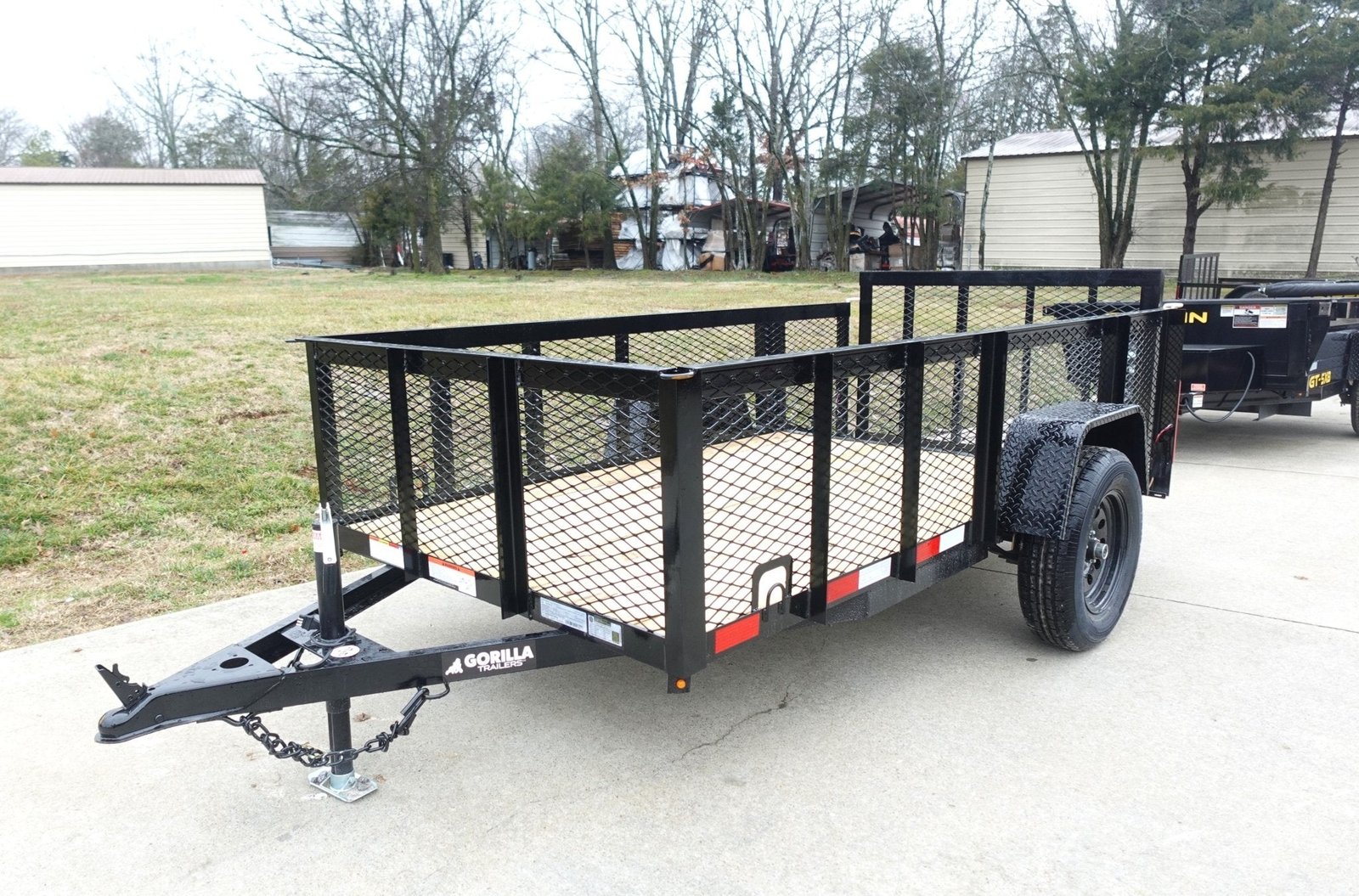 5x10 Dovetail Utility Trailer 2ft Mesh sides 3500lb Axle