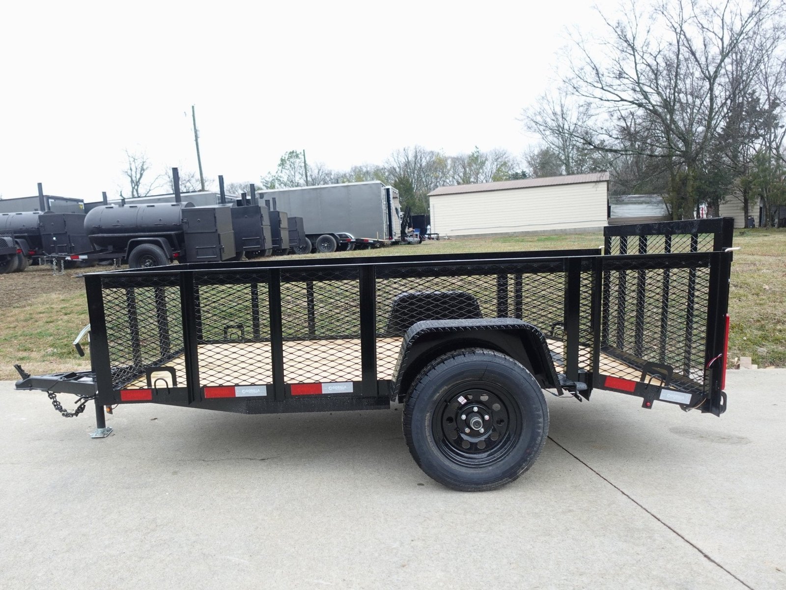 5x10 Dovetail Utility Trailer 2ft Mesh sides 3500lb Axle - Image 3