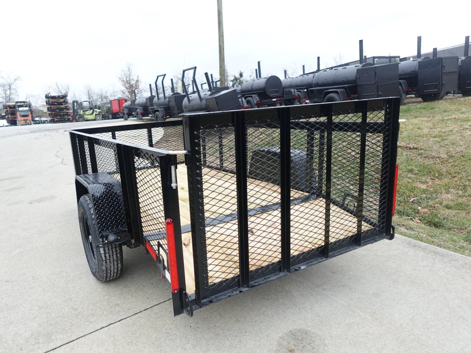 5x10 Dovetail Utility Trailer 2ft Mesh sides 3500lb Axle - Image 6