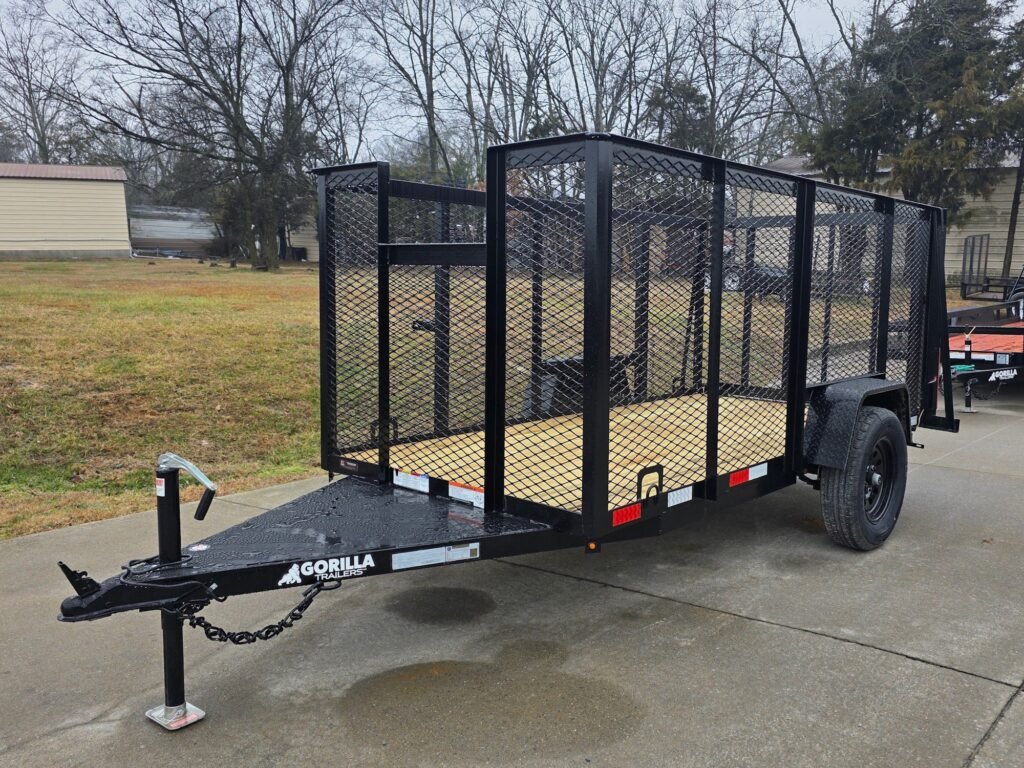 5x10 Straight Deck Debris Loader Utility Trailer (1) 3500lb Axle and Extended Platform