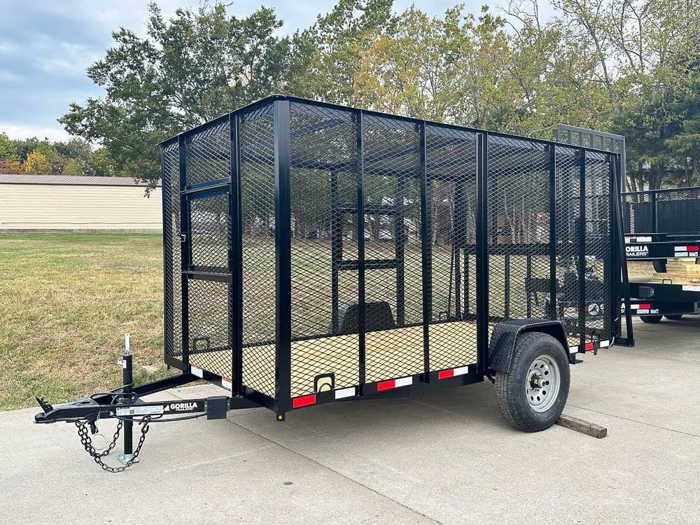 6.4×12 Straight Deck Aluminum Can Recycle Utility Trailer 3,500lb Axle with Brakes