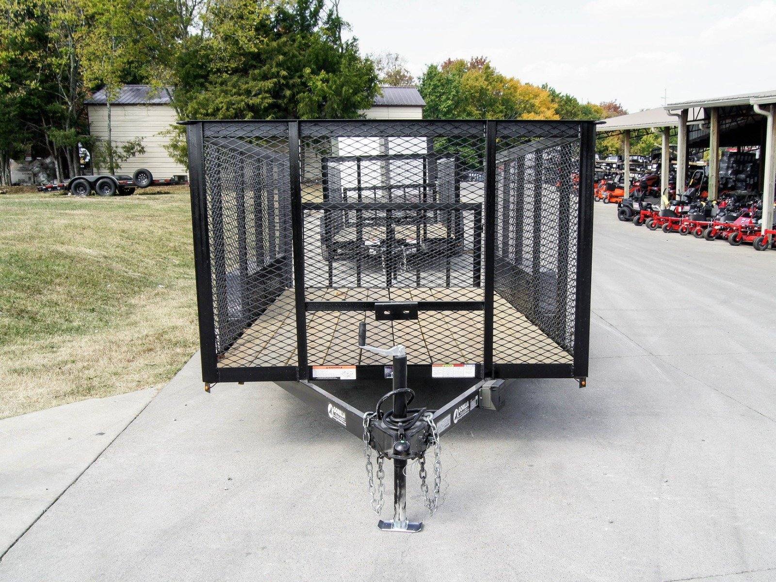 6.4x14 Dovetail Utility Trailer 4ft Mesh (2) 3500lb Axles - Image 2