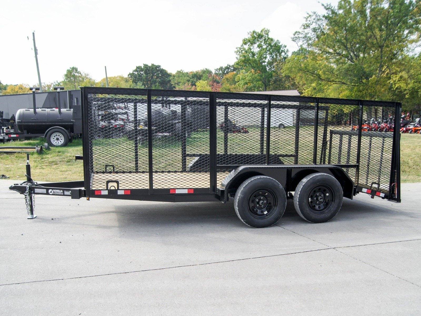 6.4x14 Dovetail Utility Trailer 4ft Mesh (2) 3500lb Axles - Image 7