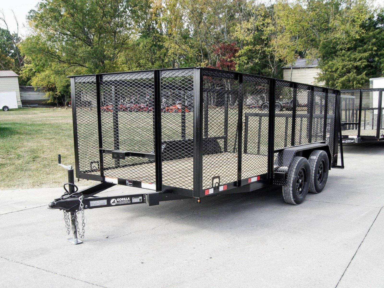 6.4x14 Dovetail Utility Trailer 4ft Mesh (2) 3500lb Axles - Image 8