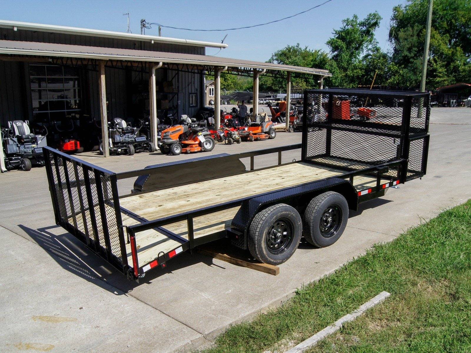 6.4x16 Dovetail Utility Trailer Stacked Baskets (2) 3500lb Axles - Image 6
