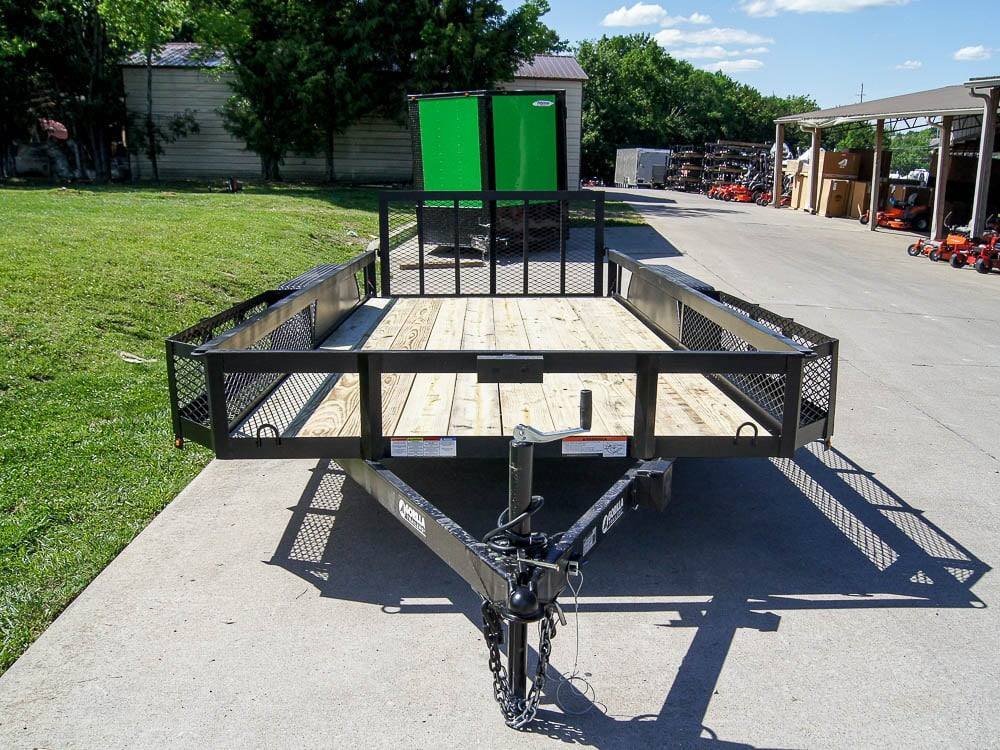 6.4x16 Dovetail Utility Trailer with Side Baskets (2) 3500lb Axles - Image 2