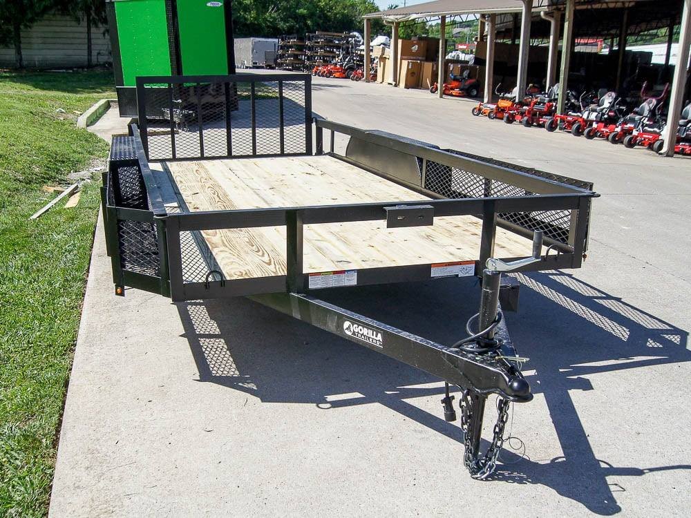 6.4x16 Dovetail Utility Trailer with Side Baskets (2) 3500lb Axles - Image 7