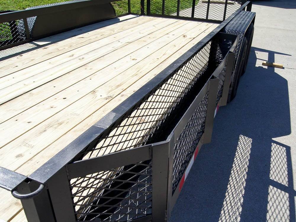 6.4x16 Dovetail Utility Trailer with Side Baskets (2) 3500lb Axles - Image 10