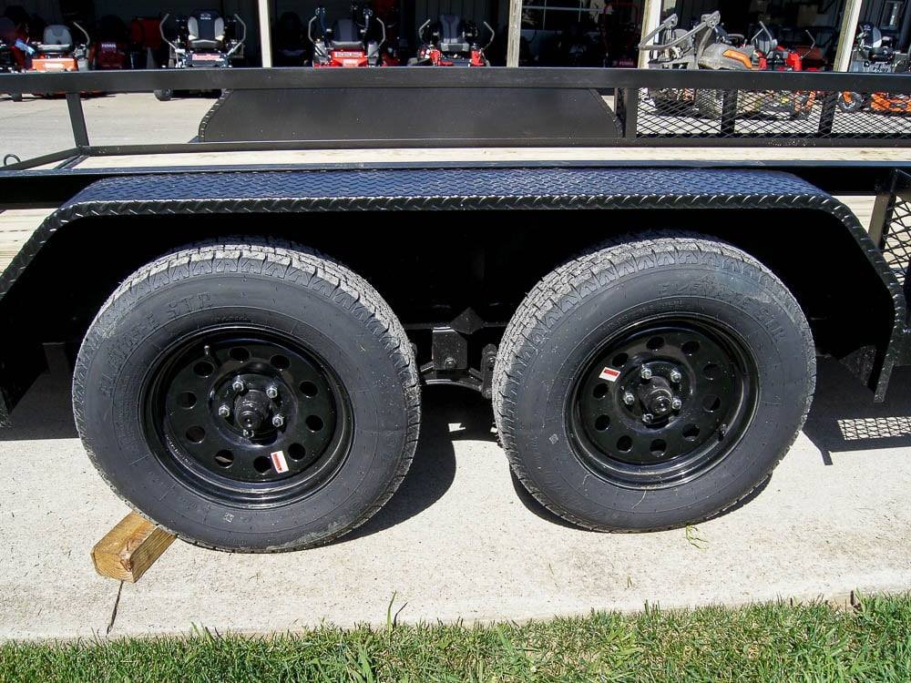 6.4x16 Dovetail Utility Trailer with Side Baskets (2) 3500lb Axles - Image 12
